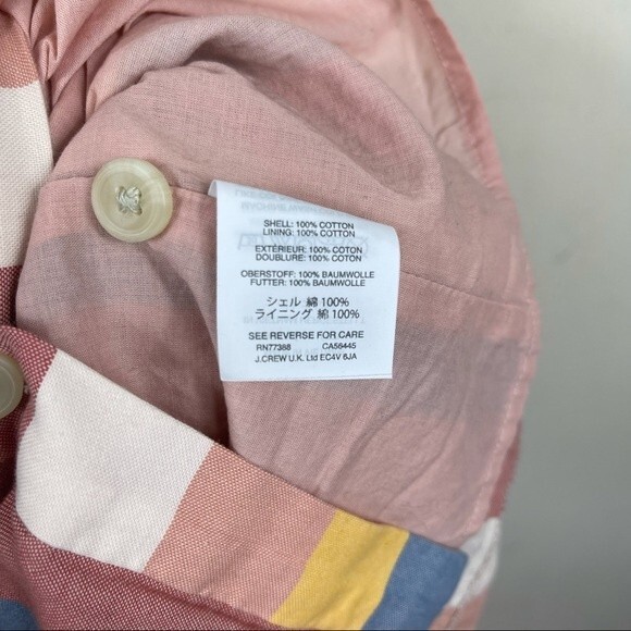 Madewell Tie Front Boho Cutout Button Front Summer Sun Dress Sherbet Stripe 00 - Picture 12 of 14